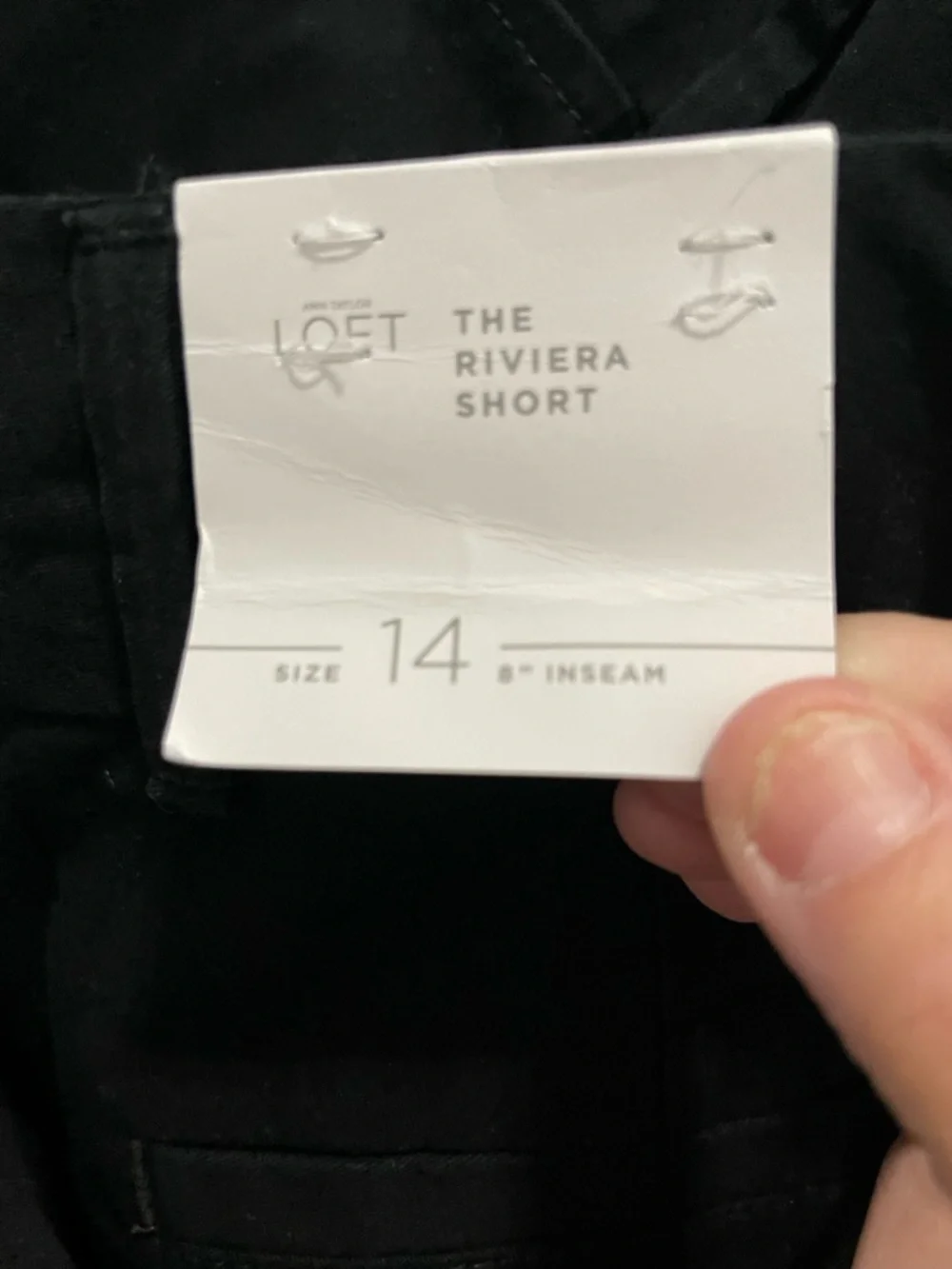 LOFT Navy Blue High-Rise Tailored Bermuda Shorts - Picture 4 of 4